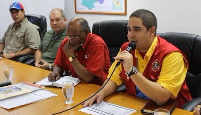 El hijo de Nicolás Maduro habla en un encuentro político. El hijo de Nicolás Maduro habla en un encuentro político.
