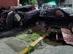 El accidente se produjo este lunes a la madrugada en Flores El accidente se produjo este lunes a la madrugada en Flores