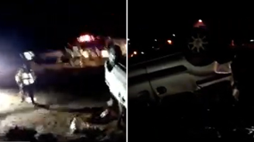 Una familia volcó en la Ruta 22: una nena debió ser trasladada de urgencia