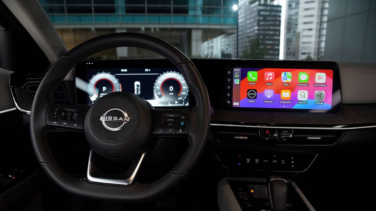 La doble pantalla integrada de 12,3 pulgadas es una de las marcas distintivas del interior del nuevo Nissan Kicks. Foto: Nissan La doble pantalla integrada de 12,3 pulgadas es una de las marcas distintivas del interior del nuevo Nissan Kicks. Foto: Nissan