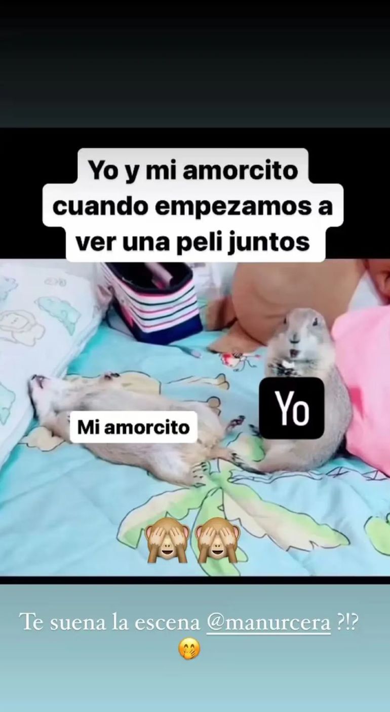 El divertido meme que Nicole Neumann le compartió a Manu Urcera El divertido meme que Nicole Neumann le compartió a Manu Urcera