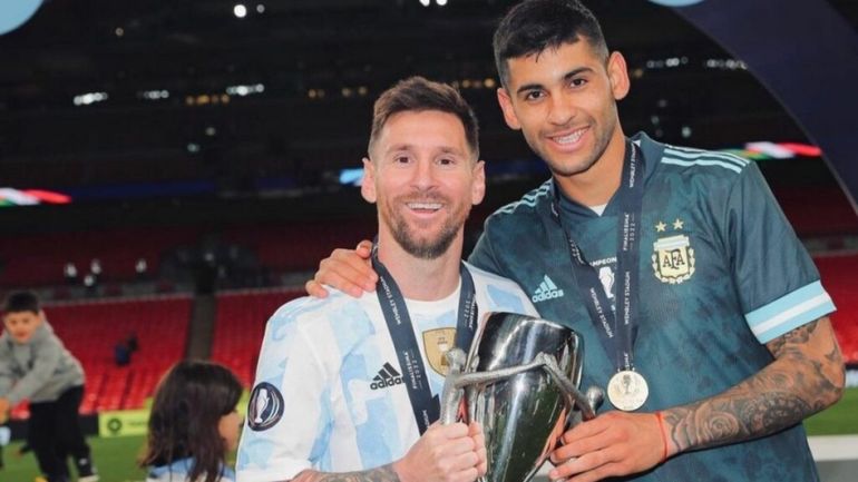 El Cuti Romero y Messi