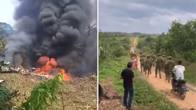 Un avión de la Fuerza Aérea de Colombia se estrelló con más de 100 soldados a bordo | LM Neuquen Un avión de la Fuerza Aérea de Colombia se estrelló con más de 100 soldados a bordo