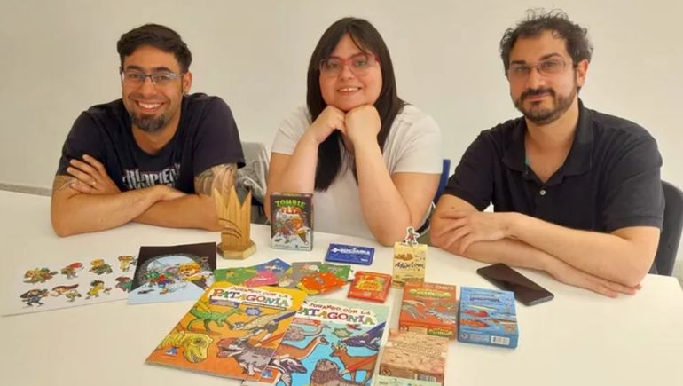 Emiliano Gunckel y el equipo de Ludogonia
