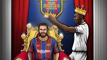 o rei messi: alcanzo el record de pele de 643 goles con una misma camiseta o rei messi: alcanzo el record de pele de 643 goles con una misma camiseta