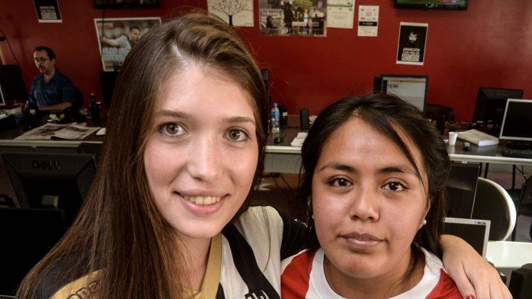 Las chicas se prestaron con buena onda para la producción del diario.