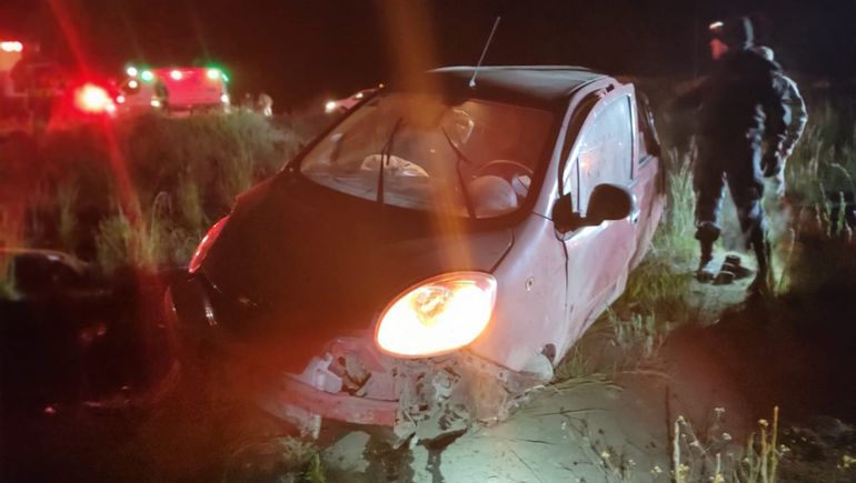 Una conductora alcoholizada volcó y fue hospitalizada