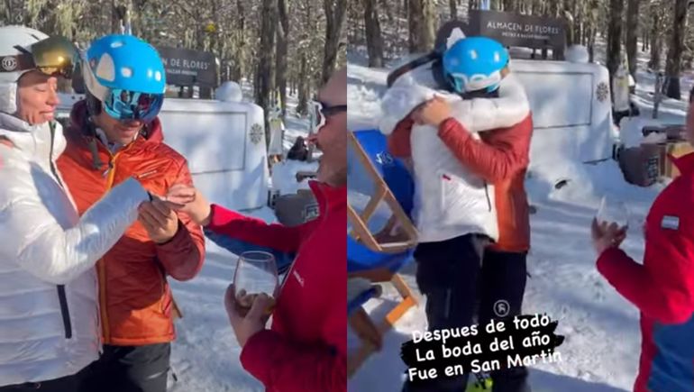 Nicole Neumann y Manu Urcera ya ensayan su boda en Chapelco