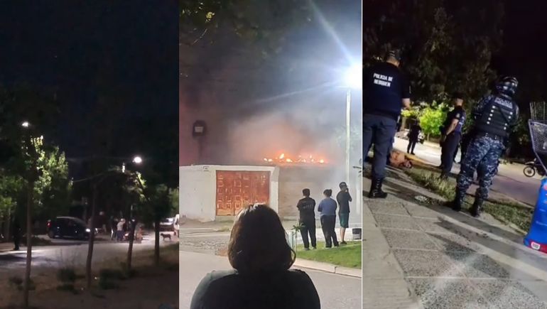 Momentos de extrema violencia se vivieron este lunes por la noche en barrio Islas Malvinas