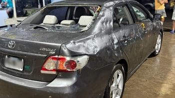 Un fuerte temporal se registró en plena ruta. Un fuerte temporal se registró en plena ruta.