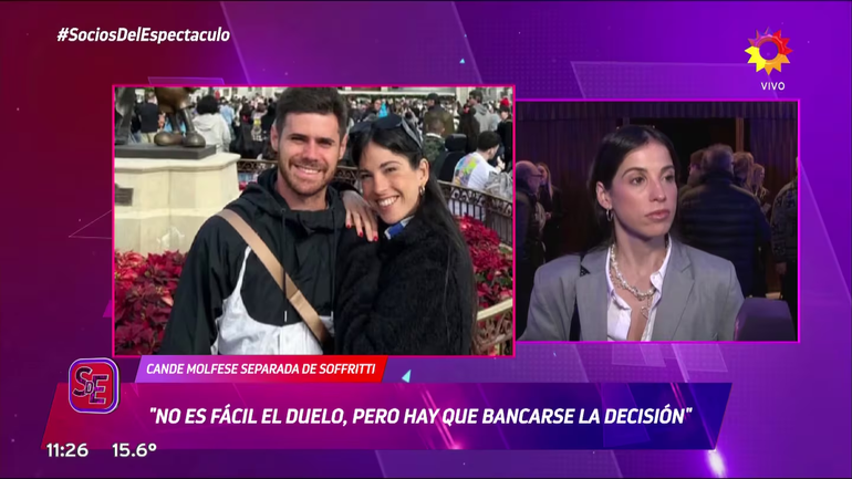 Cande Molfese habló sobre la separación Cande Molfese habló sobre la separación
