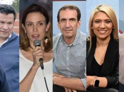 Los cincos diputados nacionales neuquinos: Osvaldo Llancafilo (MPN); Tanya Bertoldi (UXP); Pablo Cervi (UCR); Nadia Márquez (LLA) y Pablo Todero (UxP).