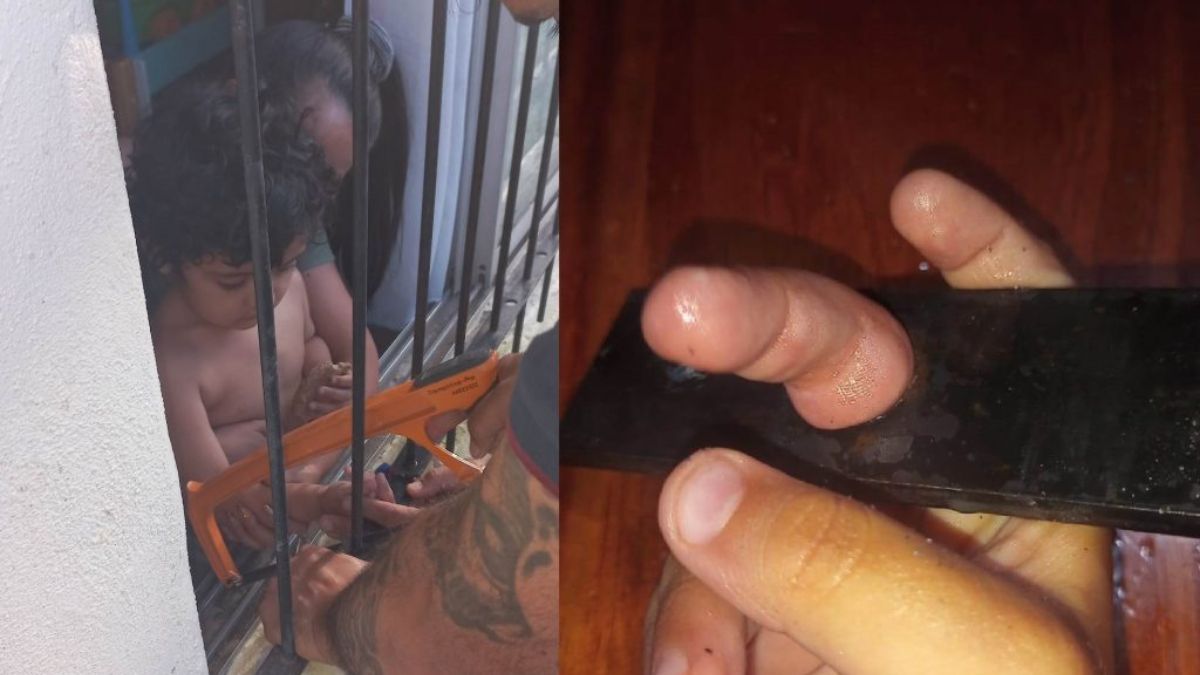 Metió el dedo en una reja y quedó trabado: lo rescataron los bomberos thumbnail