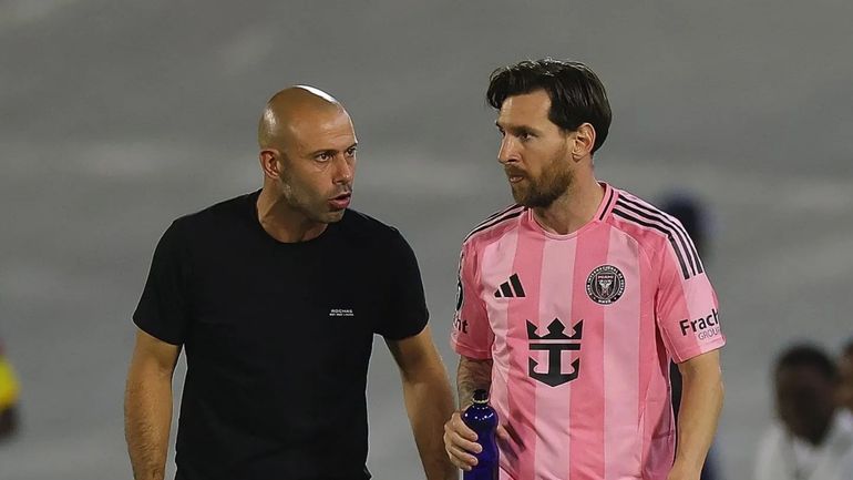 Javier Mascherano y Lionel Messi