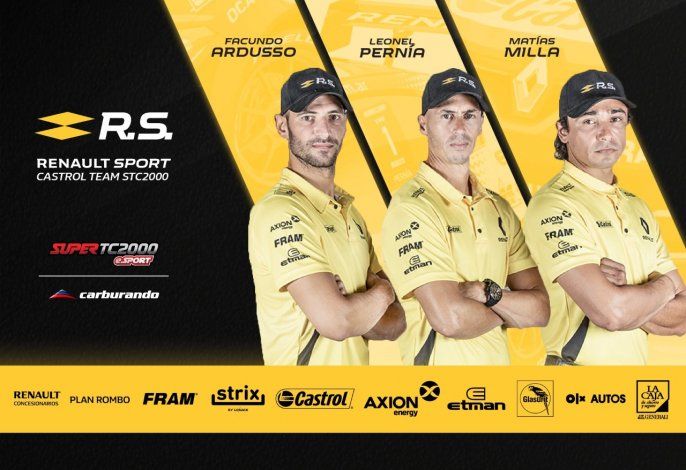 Renault Sport optó por tres de sus pilotos oficiales para lo que será el Campeonato de las Estrellas de Súper TC2000 eSports.