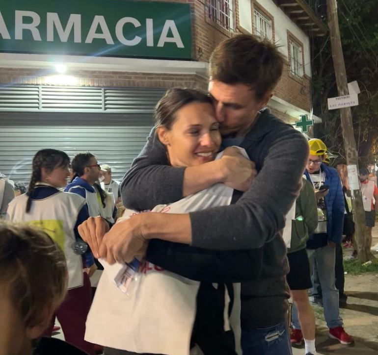 Roberto García Moritán orgulloso del esfuerzo de su mujer para completar a la Virgen de Luján.