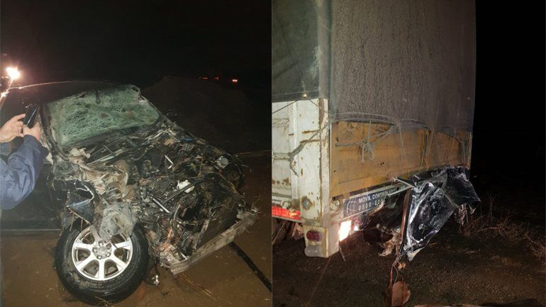 Alcoholizado chocó a un camión y terminó en un canal: tres heridos y un conductor fugado