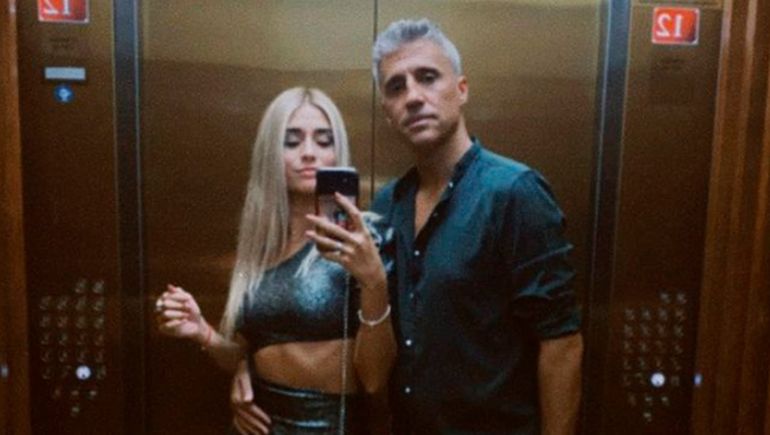Hernán Crespo pasó unos dias de descanso con su novia.