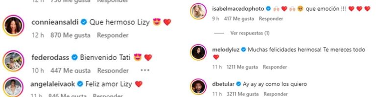 Los saludos de los famosos a Lizy Tagliani por convertirse en madre Los saludos de los famosos a Lizy Tagliani por convertirse en madre