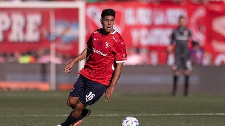 Sebastián Valdéz con la camiseta de Independiente Sebastián Valdéz con la camiseta de Independiente