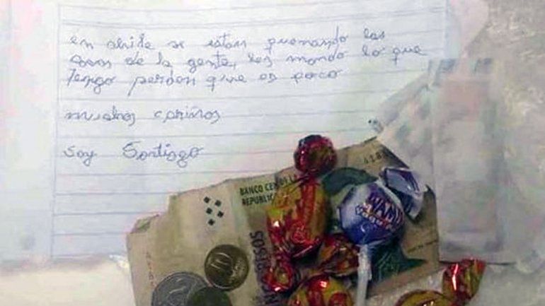 Un nene de 8 años donó sus ahorros para los afectados en Chile