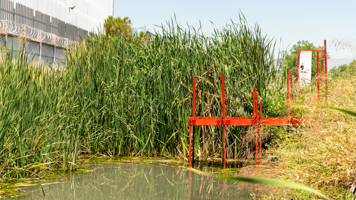 Plataforma de acceso que facilita la manutención del canal y reduce el riesgo de nuevos vertidos ilegales. Foto: El País Plataforma de acceso que facilita la manutención del canal y reduce el riesgo de nuevos vertidos ilegales. Foto: El País