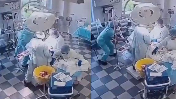Impresionante video: médicos siguieron operando durante el terremoto y salvaron a un paciente