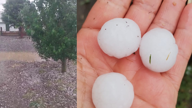 El granizo sorprendió al centro de la provincia de Neuquén 