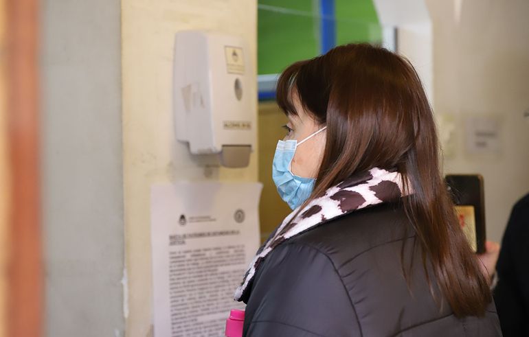Teresa Monsalve se anuncia en mesa de entrada de la sede judicial. Teresa Monsalve se anuncia en mesa de entrada de la sede judicial.