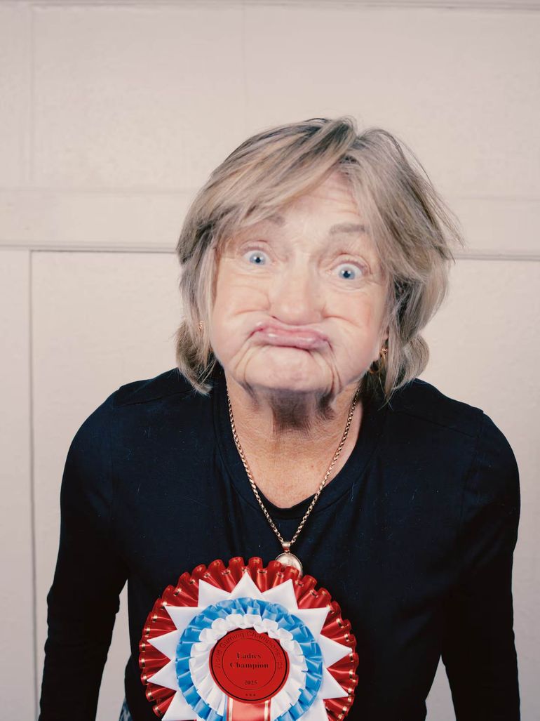 Lynn Kelly, competidora del Campeonato Mundial de Muecas. Lynn Kelly, competidora del Campeonato Mundial de Muecas.