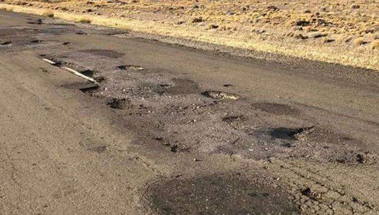 Así se ve hoy el tramo de la Ruta 40 por la cual Chubut le pidió arreglos a Vialidad Nacional.