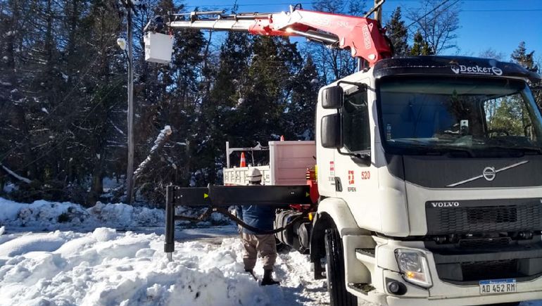 Por las intensas nevadas, la zona centro de la provincia podría quedarse sin luz