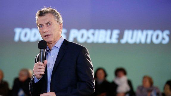 Mauricio Macri, ayer, al realizar el anuncio.