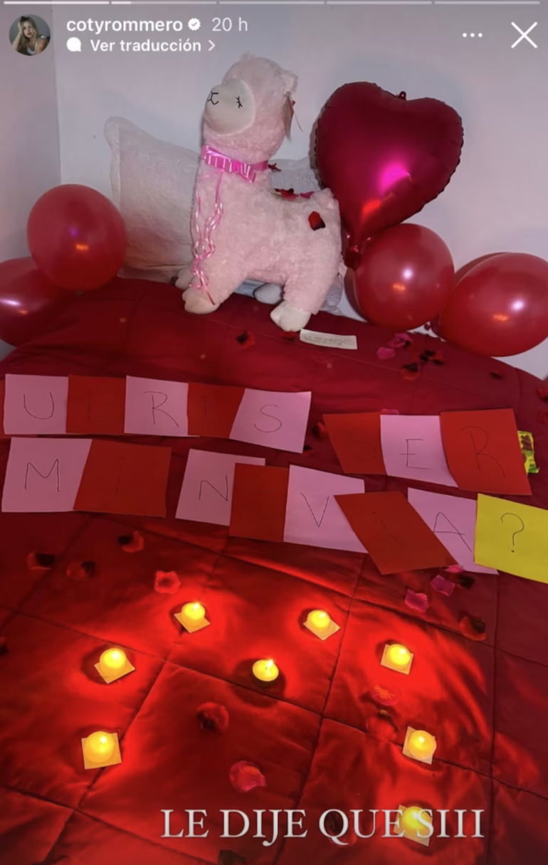 El posteo de Coty Romero. El posteo de Coty Romero.