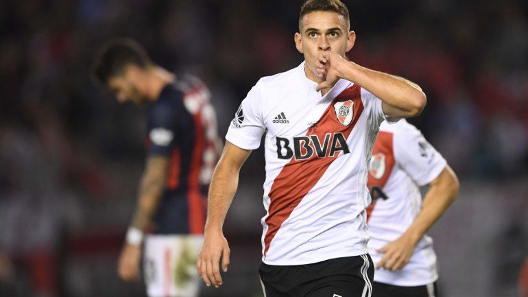 El Millo fue más que San Lorenzo y cerró la Superliga bien arriba. El festejo de Borré.