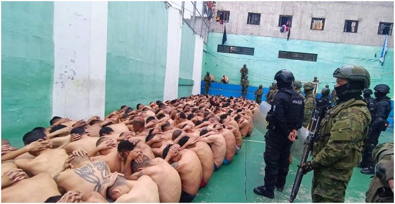 Las cárceles de Ecuador bajo el control de las Fuerzas Armadas.