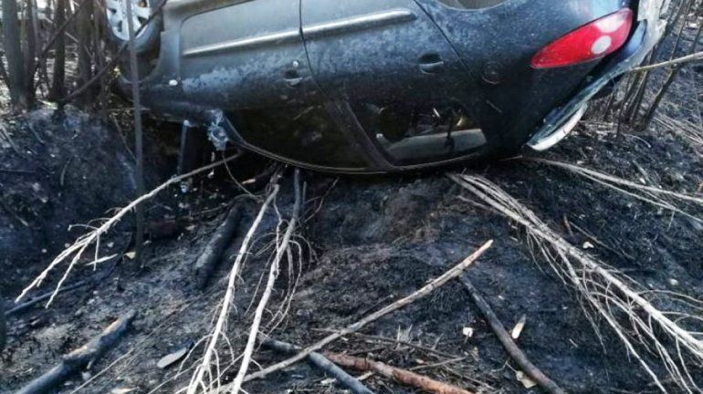 Cipoleño se salvó de milagro tras volcar sobre la Ruta 151