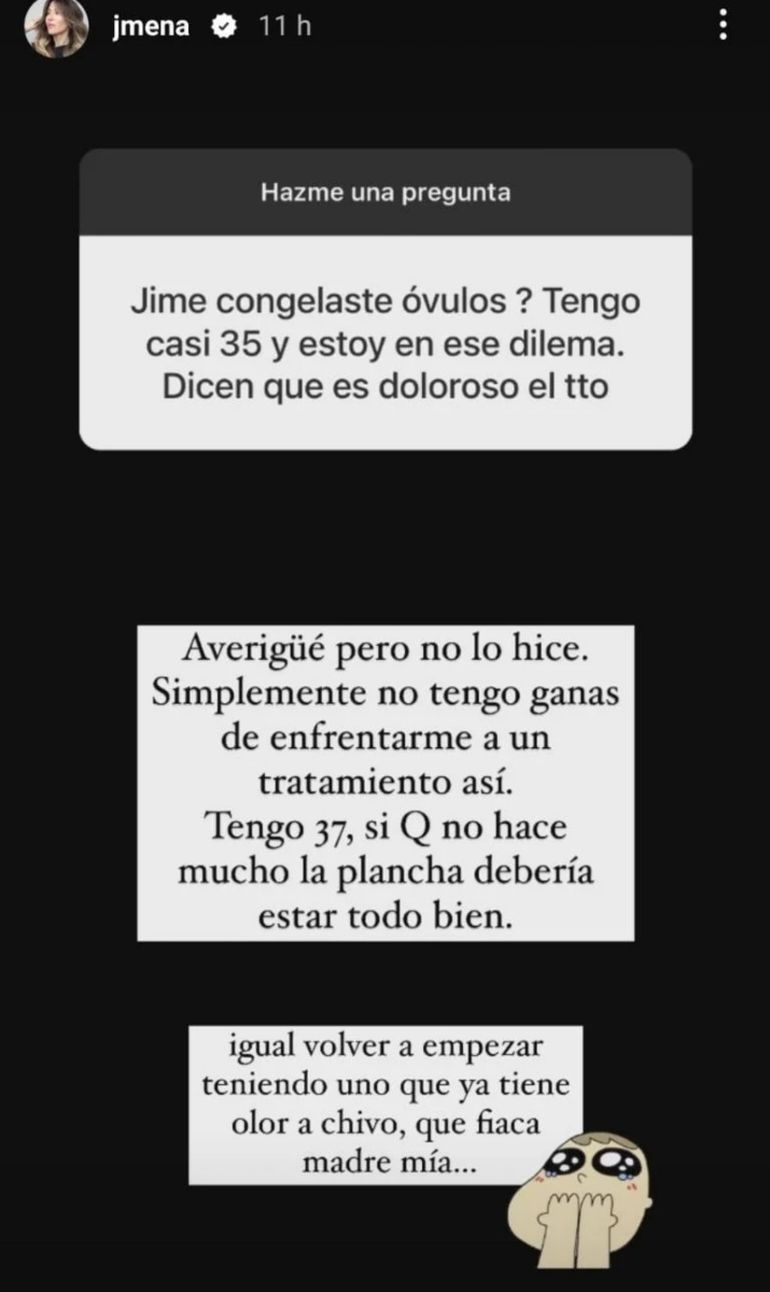 El posteo de Jimena Barón El posteo de Jimena Barón