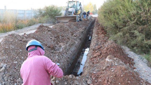 La obra de agua potable está en un 80% en un sector de Valentina Norte