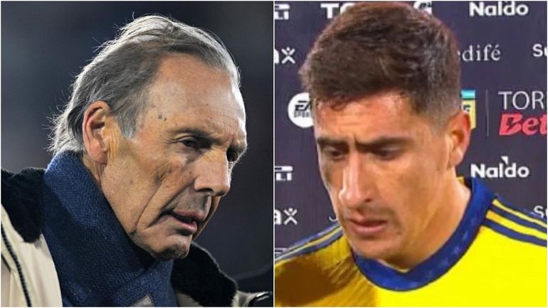 Miguel Ángel Russo y Miguel Merentiel