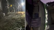 volco un micro por el viento y cayo por un barranco en ruta 7: hay heridos y buscan a un chofer