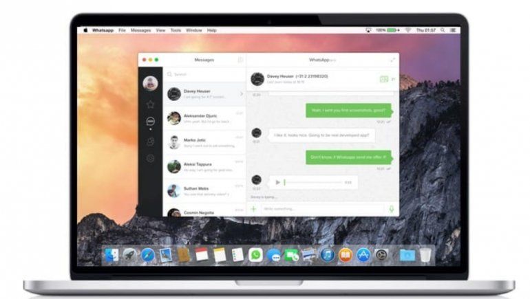 Así podés descargar la versión beta de WhatsApp para Mac. | Foto referencial.
