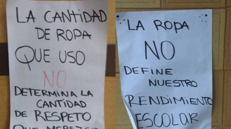 Fue sin corpiño a la escuela y la sancionaron