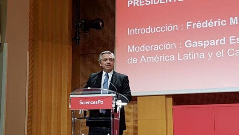 Alberto Fernández habló en Europa sobre el aborto.