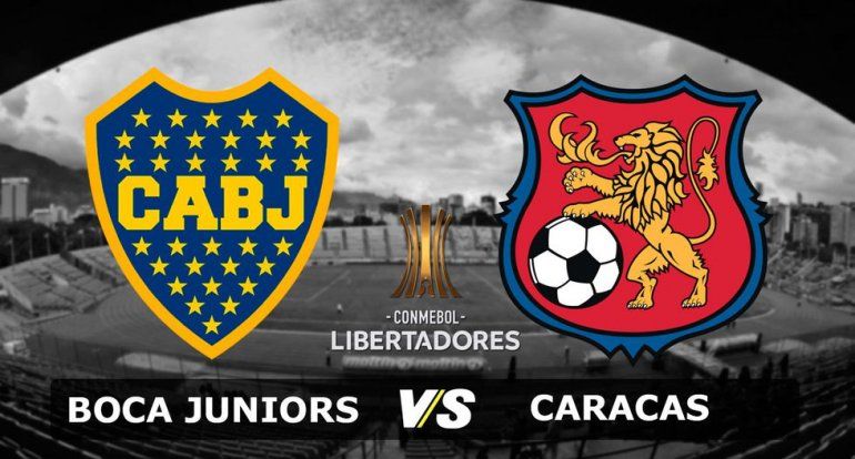 Boca y Caracas durante la Libertadores 2020