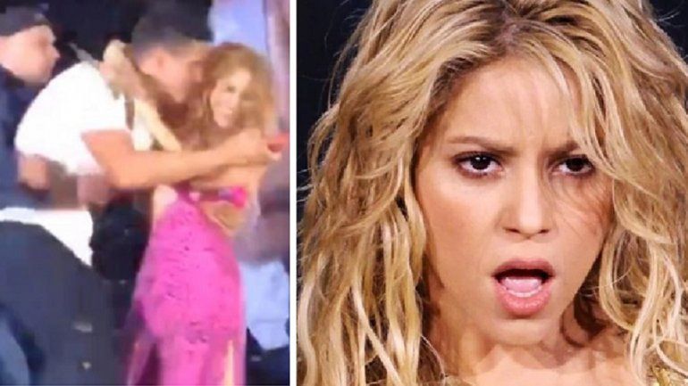 ¿Acoso? Mirá el tenso momento que vivió Shakira arriba del escenario