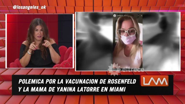 Yanina Latorre respondió a quienes la critican por vacunar a su mamá en Miami