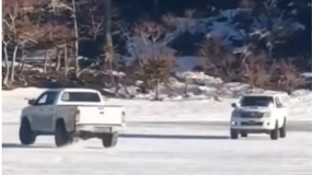 Acusaron a uno de los conductores de 4x4 que derraparon sobre una laguna congelada. | LM Neuquen Acusaron a uno de los conductores de 4x4 que derraparon sobre una laguna congelada.