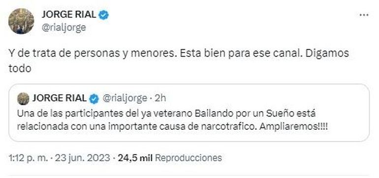 El conductor de Argenzuela había anticipado que no se quedaría callado y atacaría con todo al canal que llevó a su hija para ventilar los escándalos familiares.