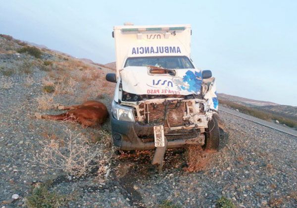 El chofer de una ambulancia se salvó de milagro
